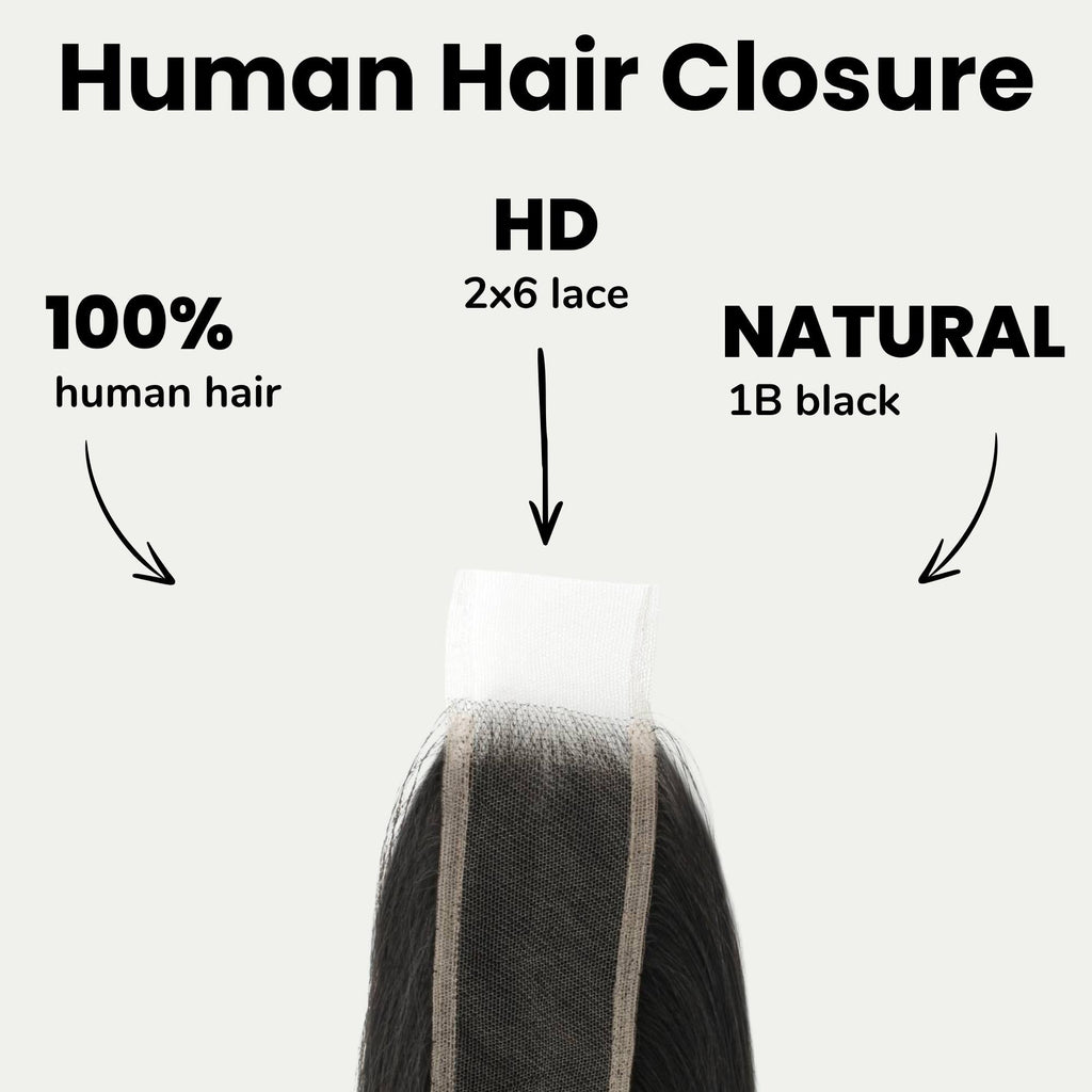 Brazilian Silky Straight 2x6 HD Lace Human Hair Closure