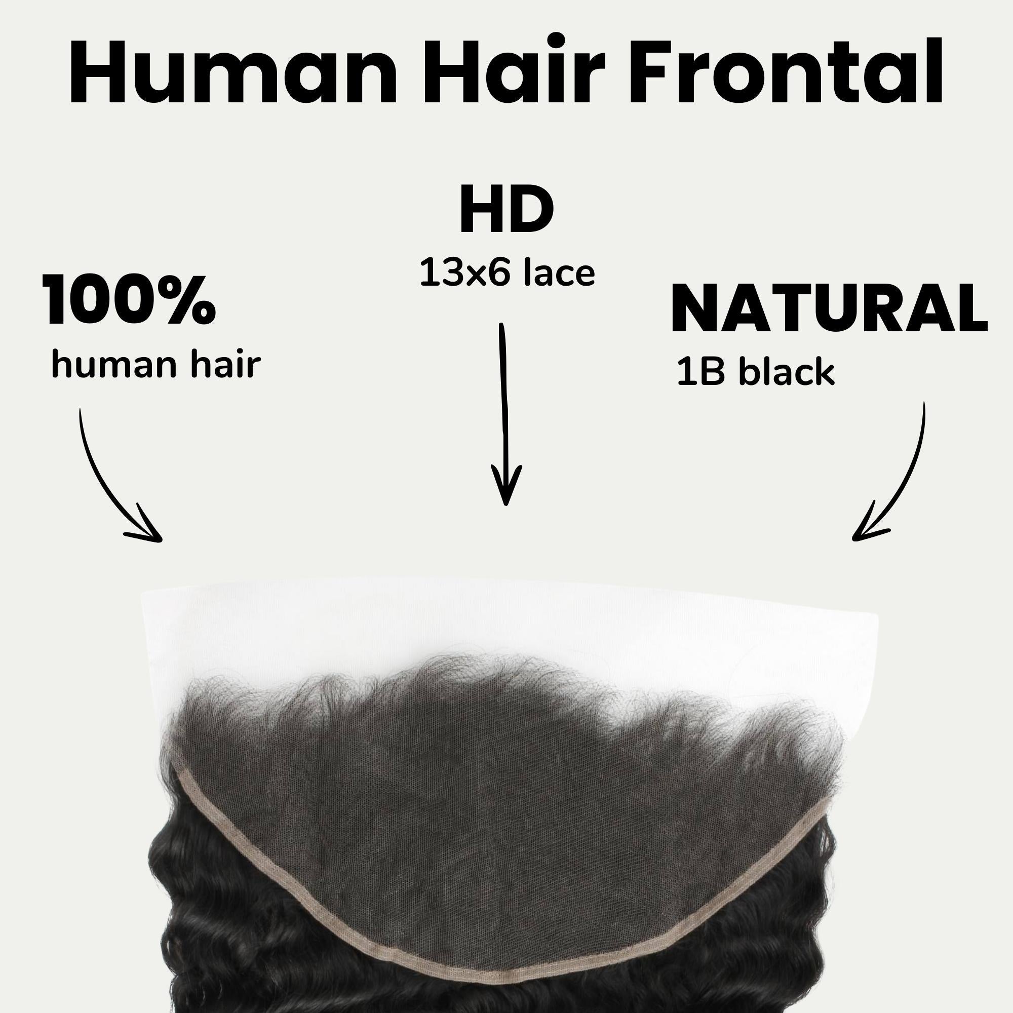 Deep Wave 13x6 HD Lace Human Hair Frontal