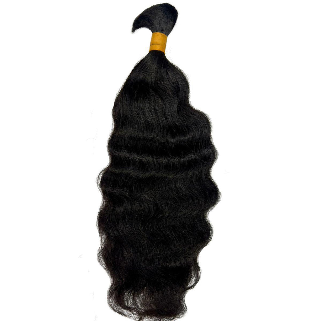 Raw Indian Curly Bulk 100% Human Braiding Hair