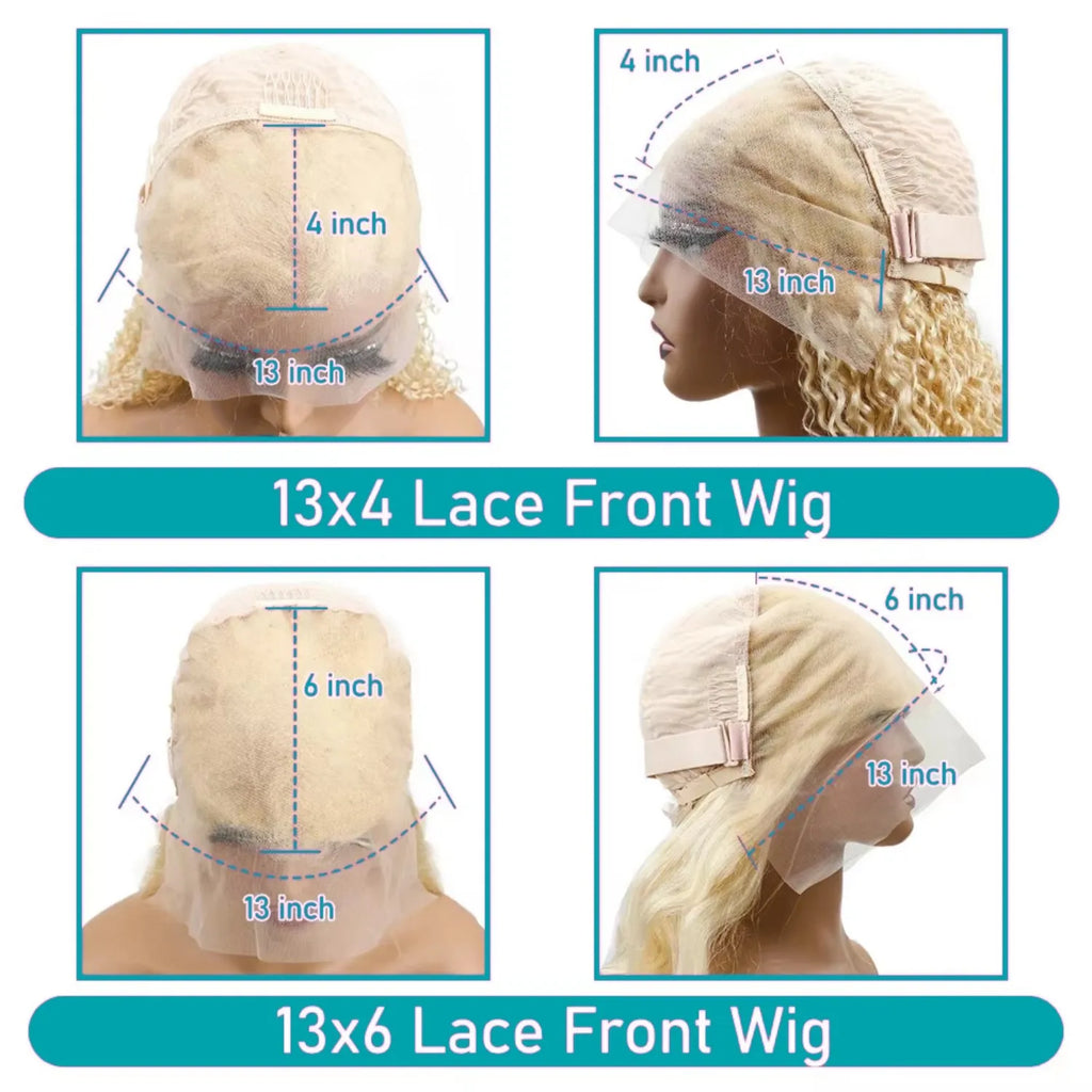 613 Human Hair Wig 13x6 Body Wave Blonde HD Lace Frontal Wig Pre Plucked 13x4 Transparent Lace Front Wigs For Women 200% Density