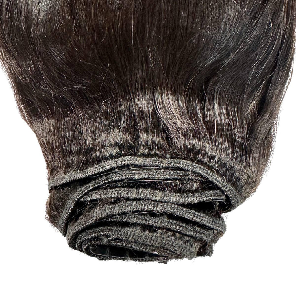Yaki Straight Clip-In 100% Human Hair  Extensions